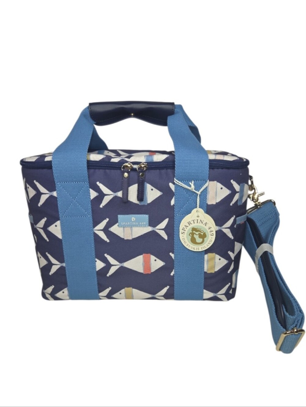 Spartina 449 Insulated Cooler Bag Flagler Resort Fish Navy NWT